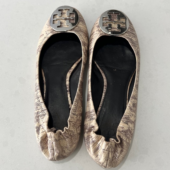 Tory Burch Reva Snakeskin print Ballet Flat - Picture 8 of 13